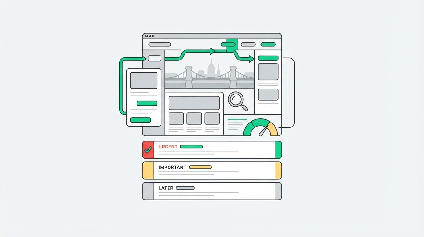 Weboldal audit technikai, sebesség- és navigációs vizsgálattal